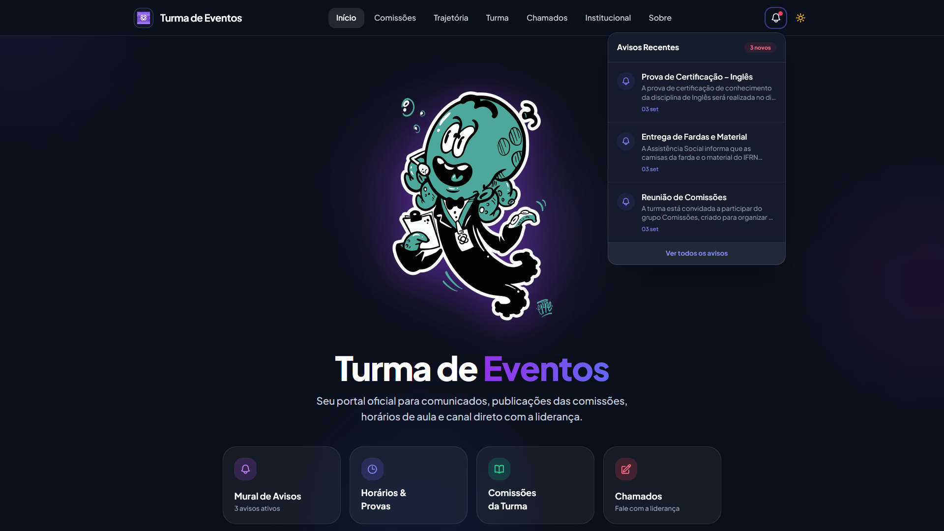 Desenvolvendo Website para Turma de Eventos do IFRN